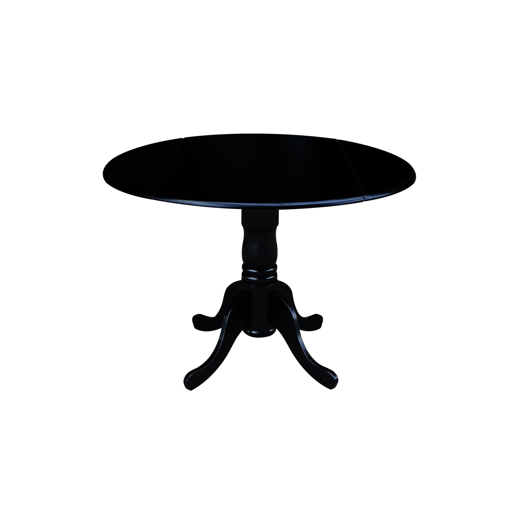International Concepts 42 Round Dual Drop Leaf Pedestal Table - Hickory/