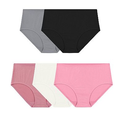 Women's Fruit of the Loom® Signature 5-pack Breathable Micro-Mesh Brief Panty 5DBMLRBK