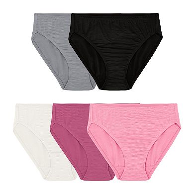 Women's Fruit of the Loom® Signature 5-pack Breathable Micro-Mesh High-Cut Panty 5DBMHCK