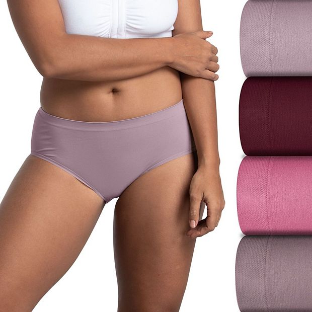 Women's Fruit of the Loom® Signature Seamless 4-pack Soft Hi-Cut Panty Set  4DSLHCTK