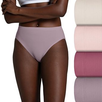Women's Fruit of the Loom® Signature Seamless 4-pack Soft Hi-Cut Panty Set 4DSLHCTK