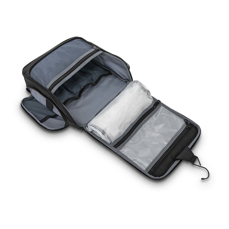 Samsonite Companion Bags Hanging Travel Case, Black Keep your essentials organized with this Samsonite Companion Bags Hanging Travel Case. Keep your essentials organized with this Samsonite Companion Bags Hanging Travel Case. LUGGAGE FEATURES (2) Side zip pockets Spacious Main Compartment (1) Zip Mesh Pocket (3) Elastic Mesh Pockets (2) Wipeable Zip PocketsLUGGAGE DETAILS 12.75 H x 11.9 W x 3.75 D Exterior: nylon, polyester Lining: polyester Weight: 0.79 lbs. Model no. 144511-1041 WARNING: This product can expose you to chemicals including Di(2-ethylhexyl)phthalate (DEHP), which is known to the State of California to cause cancer and birth defects or other reproductive harm. For more information go to www.P65Warnings.ca.gov. Size: One Size. Color: Black. Gender: unisex. Age Group: adult.