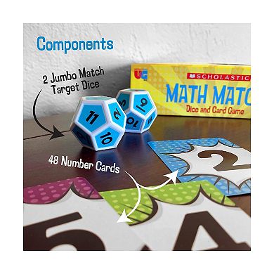 University Games Scholastic - Math Match Dice and Card Game