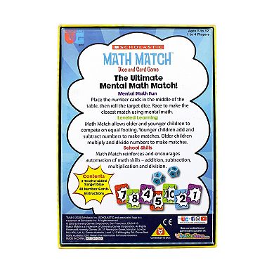 University Games Scholastic - Math Match Dice and Card Game