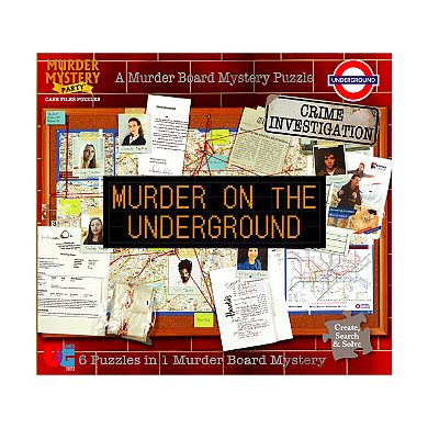 University Games Murder Mystery Party Case Files Puzzles - Murder on the Underground: 1000 Pcs