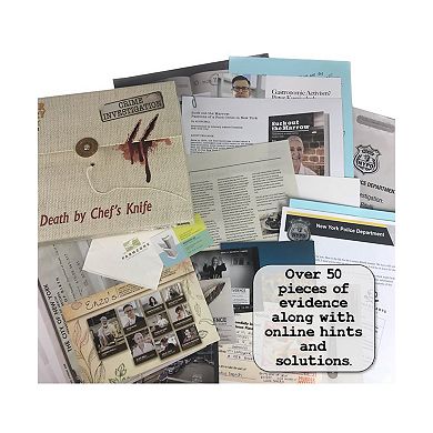 University Games Murder Mystery Party Case Files: Death By Chef's Knife