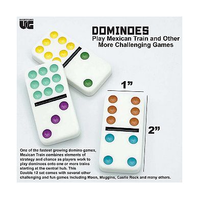 University Games Double 12 Mexican Train Dominoes