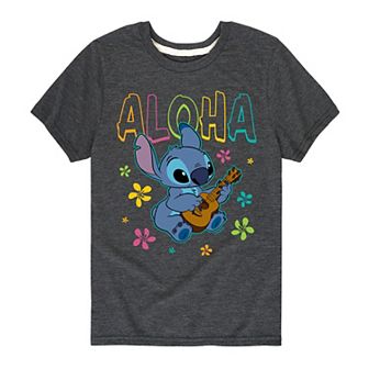 Disney's Lilo & Stitch Boys 8-20 Aloha Ukelele Graphic Tee
