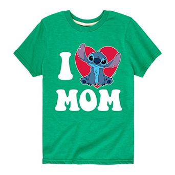 Disney's Lilo & Stitch Boys 8-20 I Love Mom Graphic Tee