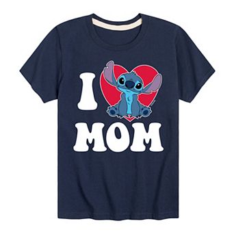 Disney's Lilo & Stitch Boys 8-20 I Love Mom Graphic Tee