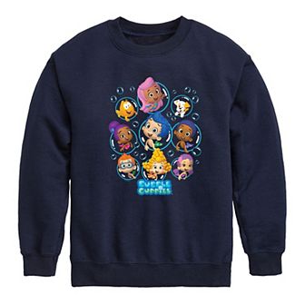 Boys 8-20 Bubble Guppies Grid Crew Fleece Sweatshirt