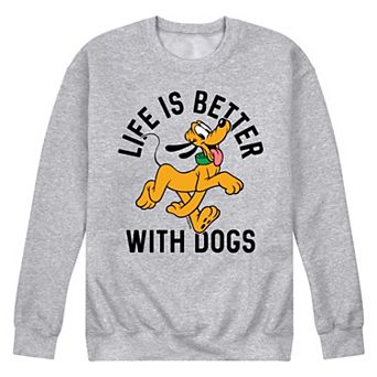 Disney's Men's Lifes Better With Dogs Fleece Sweatshirt