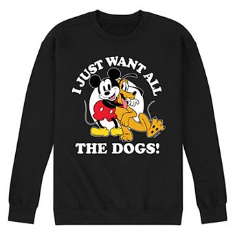 Disney's Pluto Men's Want All Dogs Fleece Sweatshirt