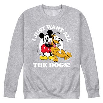Disney's Pluto Men's Want All Dogs Fleece Sweatshirt
