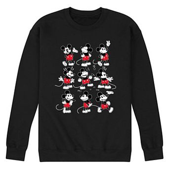 Disney's Mickey Mouse Poses Grid Men's Fleece Sweatshirt