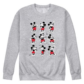 Disney's Mickey Mouse Poses Grid Men's Fleece Sweatshirt
