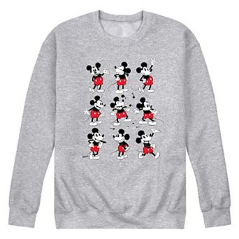 Disney's Mickey Mouse Poses Grid Men's Fleece Sweatshirt