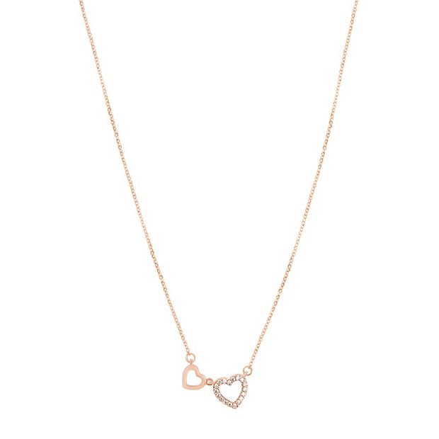 Rose gold heart best sale necklace kohls