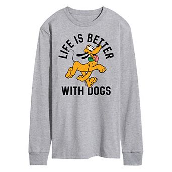 Men's Disney's Pluto Life Better With Dogs Tee