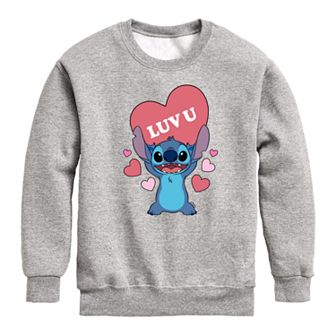 Disney's Lilo & Stitch Boys Luv U Heart Fleece
