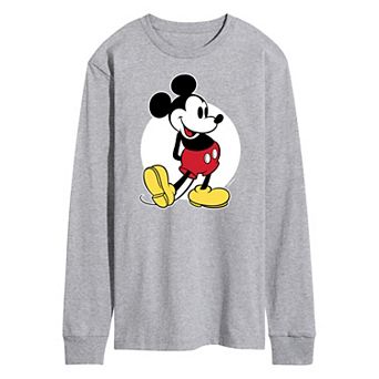 Disney's Mickey Mouse Men's Classic Long Sleeve Graphic Tee