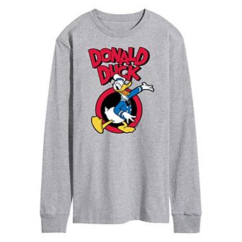 Disney's Donald Duck Men's Long Sleeve Graphic Tee