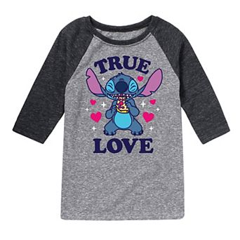 Disney's Lilo & Stitch Pizza Love Raglan
