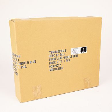 18" Blue 3-Finish Snowflake Commercial Christmas Ornament