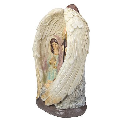 11.25” Holy Family and Angel Christmas Nativity Decoration