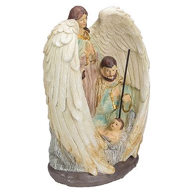 11.25” Holy Family and Angel Christmas Nativity Decoration