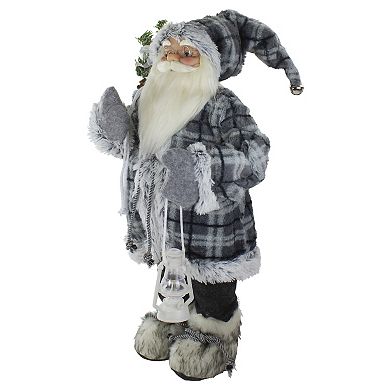 2' Standing Santa Christmas Figure Carrying a Lantern