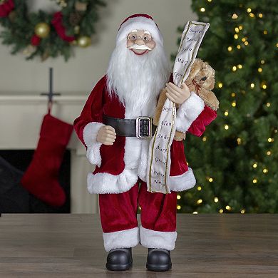 24" Standing Santa Christmas Figure with Christmas Tree