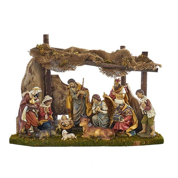 12-Piece Set Soothing Colored Decorative Holy Family Figures with ...