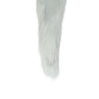 34" Gray and White Hanging Gnome Hat Christmas Decoration