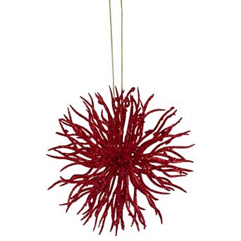 4.5" Red Starburst Christmas Ornament