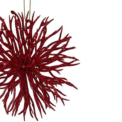 4.5" Red Starburst Christmas Ornament