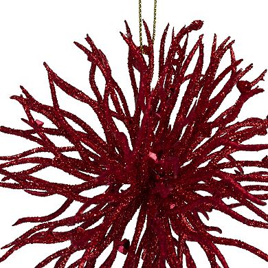 4.5" Red Starburst Christmas Ornament
