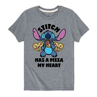 Disney's Lilo & Stitch Boys 8-20 Pizza My Heart Graphic Tee