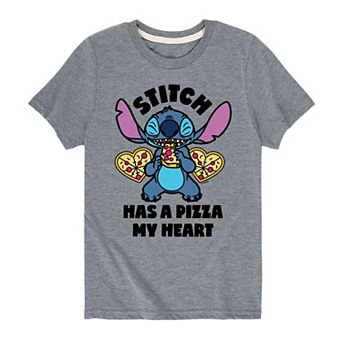 Disney's Lilo & Stitch Boys 8-20 Pizza My Heart Graphic Tee
