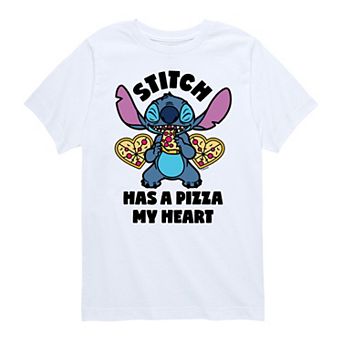Disney's Lilo & Stitch Boys 8-20 Pizza My Heart Graphic Tee