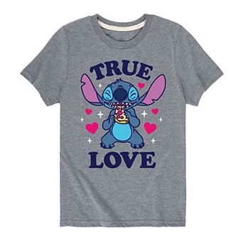 Disney's Lilo & Stitch Boys 8-20 Love Pizza Graphic Tee