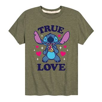 Disney's Lilo & Stitch Boys 8-20 Love Pizza Graphic Tee