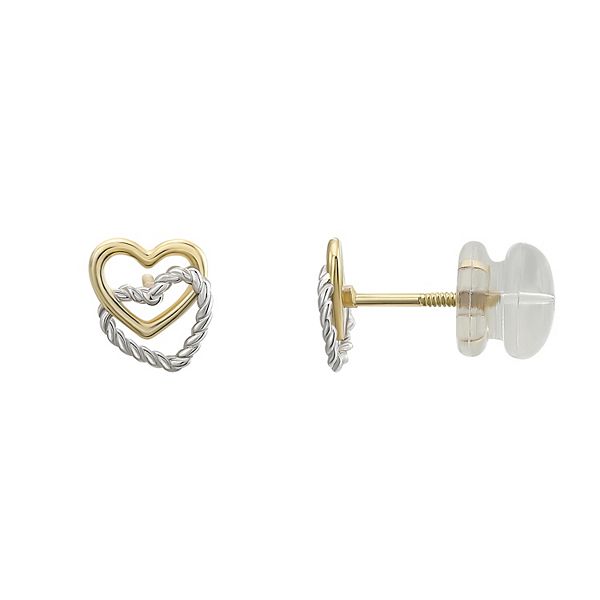 Two Pack Colorful Conversation Heart Stud Earrings main image 1