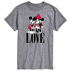 Disney Mickey Minnie Mouse T Shirt Old School Love Men's Cartoon