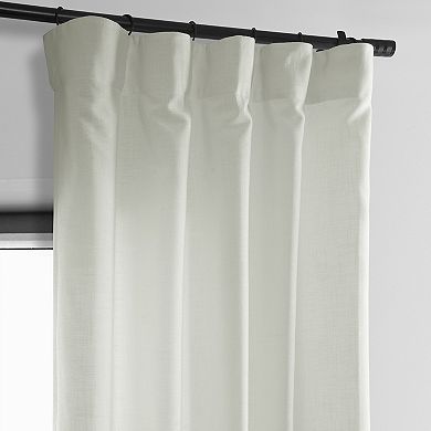 EFF Classic Faux Linen Light Filtering Window Curtain Panel