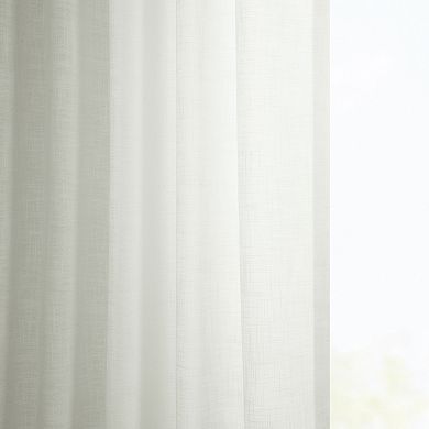 EFF Classic Faux Linen Light Filtering Window Curtain Panel