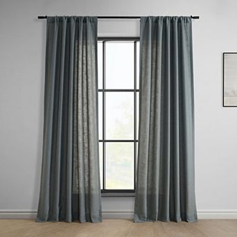 EFF Classic Faux Linen Light Filtering Window Curtain Panel