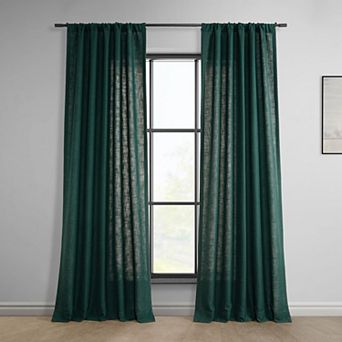 EFF Classic Faux Linen Light Filtering Window Curtain Panel