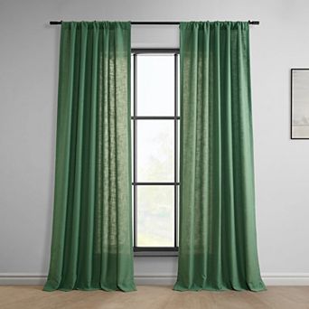 EFF Classic Faux Linen Light Filtering Window Curtain Panel