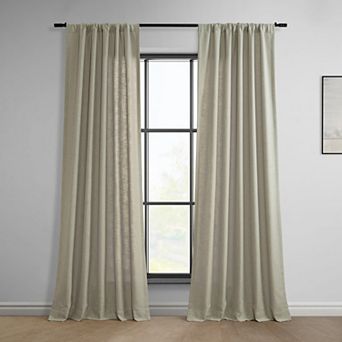 EFF Classic Faux Linen Light Filtering Window Curtain Panel
